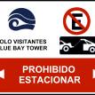Prohibido estacionar , solo visitas
